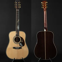 Индивидуальный Логотип D стиль 41 дюймов, однотонное платье с длинными рукавами и деревянная акустическая гитара, акустической гитары