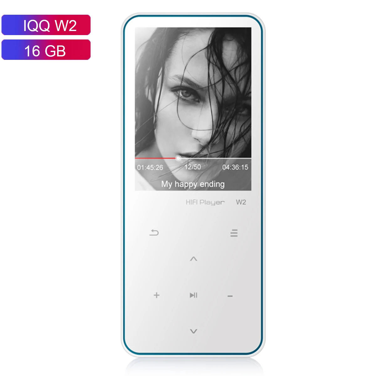 

IQQ W2 1.8 inch MP3 Music Player Lossless Player with Speaker FM Support Ebooks Record 16GB Walkman Portable