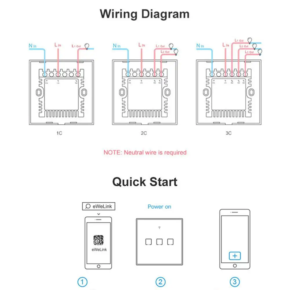 Интеллектуальный выключатель света Sonoff T2 UK Smart WiFi RF 433/APP/Touch Управление настенный светильник Переключатель 1/2/3 банда 86 Тип настенный сенсорный переключатель умный дом пульт дистанционного управления