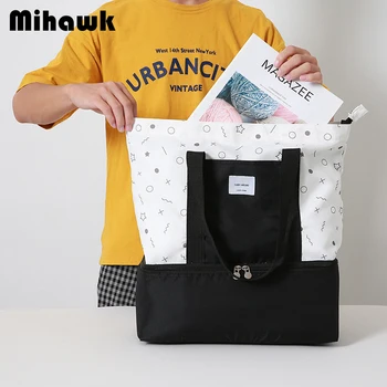 

Mihawk Portable Lunch Bag Thermal Insulated Bento Box Tote Travel Cooler Pouch Container School Food Storage Handbag Accessories