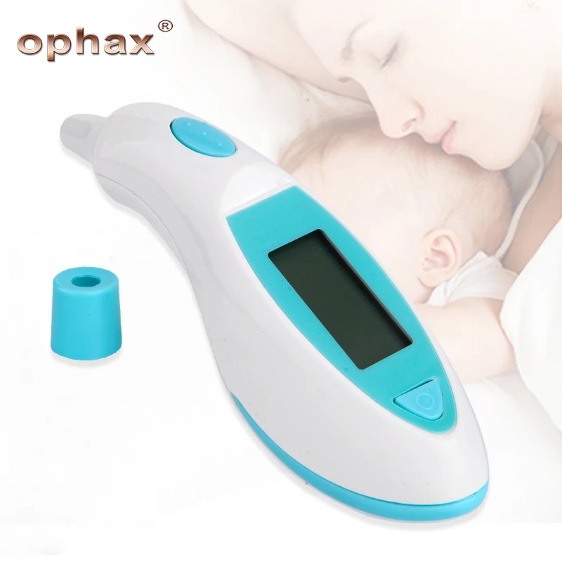 OPHAX электронный цифровой инфракрасный ушной термометр детский ИК ЖК-дисплей детский лоб бесконтактный термометр для температуры тела