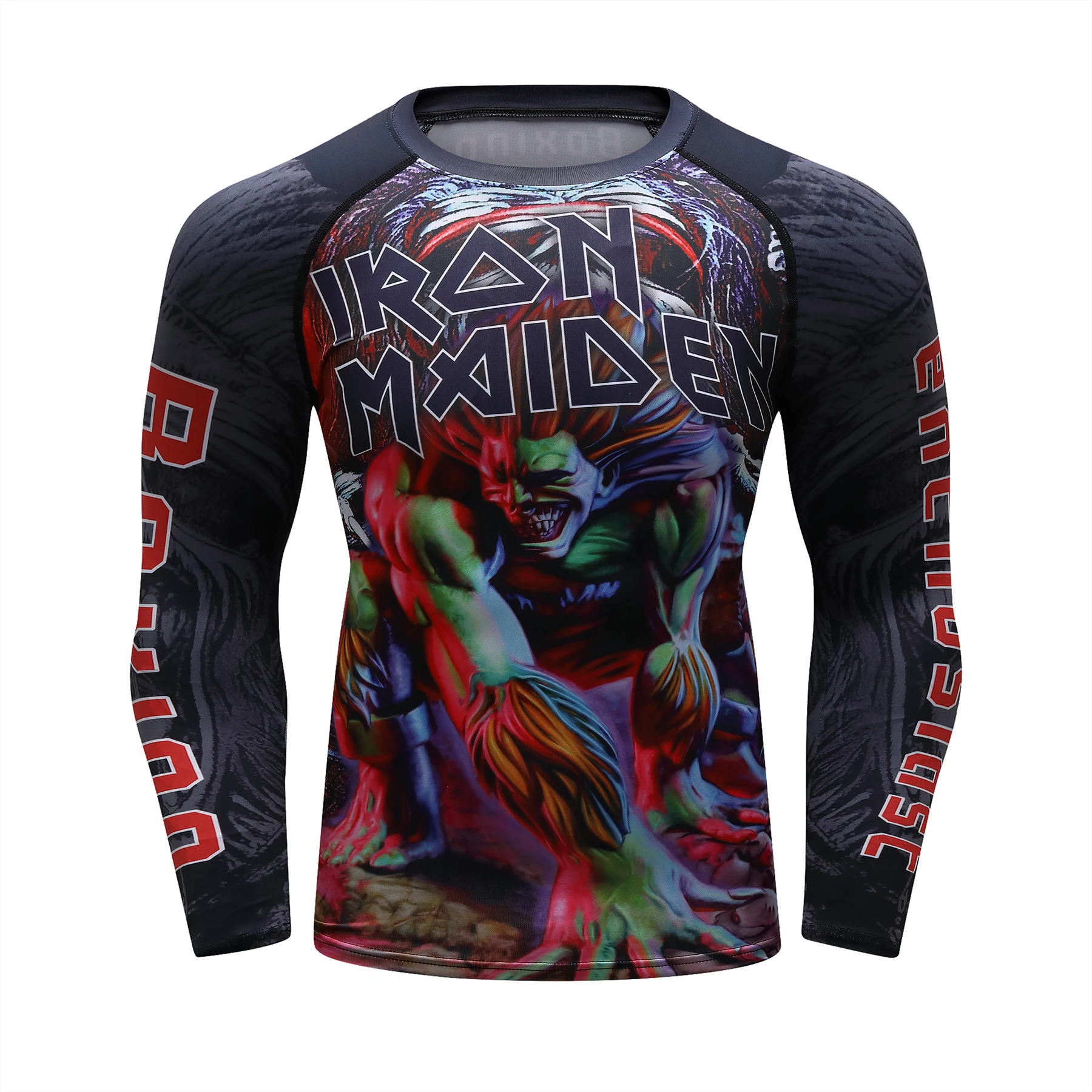 Zombie новые мужские плотно облегающие футболки UFC с длинными рукавами MMA BJJ, 3D принты, Рашгард, фитнес, базовый слой, мужские топы, одежда