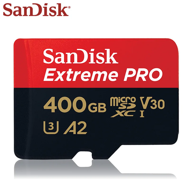 Оригинальная карта памяти SanDisk Extreme Pro Micro SD A2, 64 ГБ, 128 ГБ, флеш-карта памяти, 100 МБ/с./с, 256 ГБ, 400 ГБ, 512 ГБ, для телефона, 4 K, видеокамера