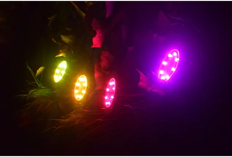 Amazon расклешенные солнечные из нержавеющей стали 8LED подземные лампы красочный градиент во дворике сад газон свет ведущий свет