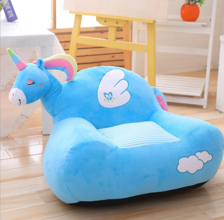 Синий Детский диван татами с животными, плюшевая детская игрушка, мультяшный диван-сиденье, подарки для девочек, подарок на день рождения, диван-кровать - Цвет: Синий