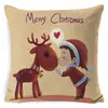 Christmas Decoration Cushion Cover Cartoon Elk Santa Cushion Cover Christmas Pillow Case Linen Decoration Pillow Home Decoration ► Photo 2/6