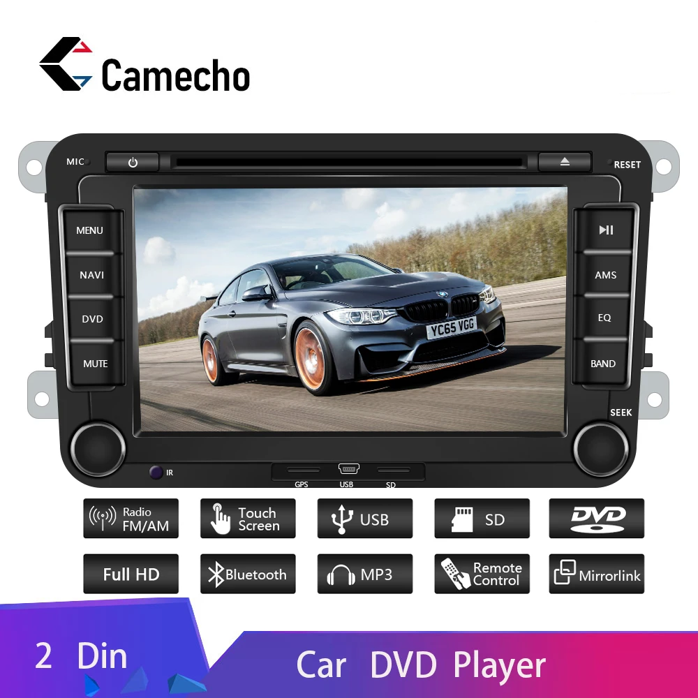 

Camecho 2 Din 7" Car Radio GPS Navigation Bluetooth Car Multimedia player Touch Screen Car DVD Player Autoradio MP3 MP5 USB SD