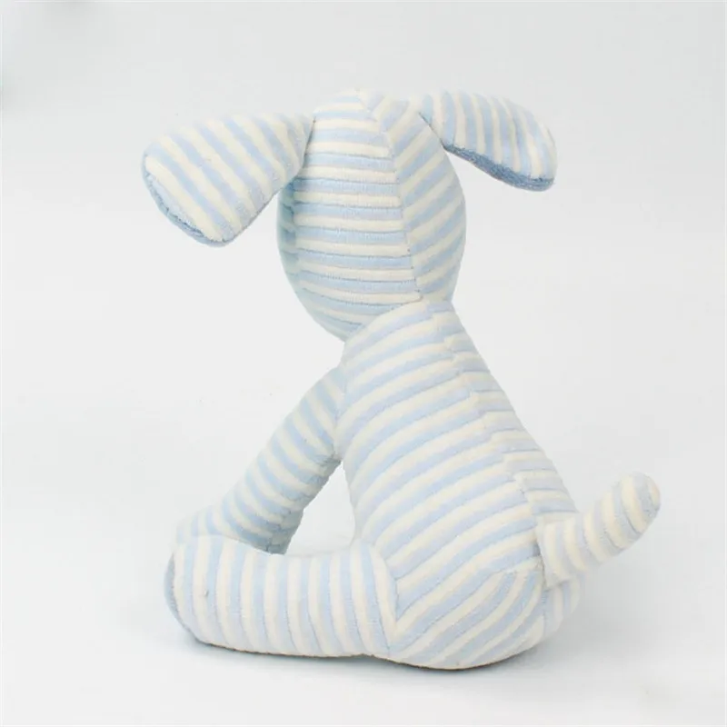 New 25cm Cute Blue Striped Puppy Dog Plush Toys Cartoon Animals Pets Dog Soft Baby Kids Sleeping Comfort Dolls Princess Girls Gift  (3)