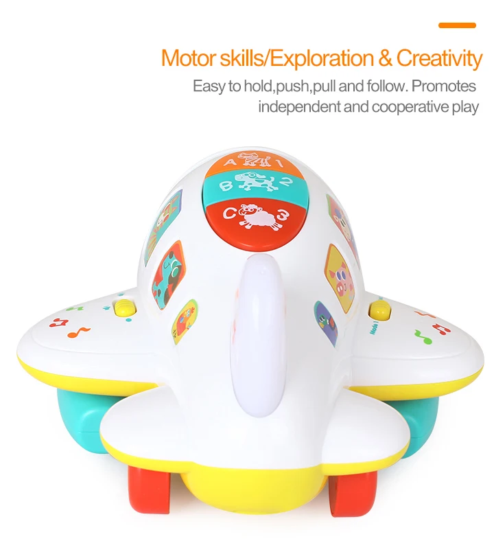 HOLA TOYS 6103 детские игрушки электронная игрушка "самолет" с подсветкой и музыкой для детей Подарки