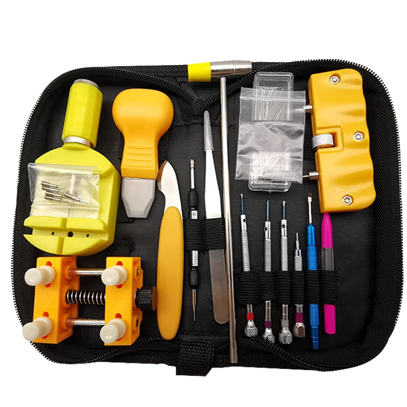 Watch Kit Band Link Remover Hands Charger Battery Watchmakers Tools Stainless Steel Professional Repair Case Opener afbeelding