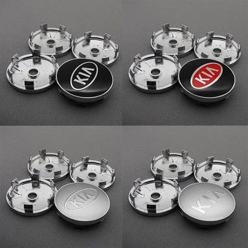 

56/60MM Car Wheel Center Hub Caps Sticker Wheel Rim Dust-proof Cover For kia ceed 2019 rio 3 4 sorento cerato picanto sportage