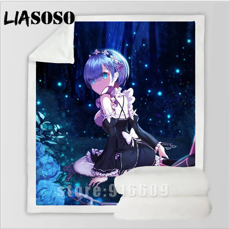 Сексуальный Re: zero двойной горничной Ram Rem Диван Постельные принадлежности Dj офис Harajuku зимнее модное одеяло покрывало детское одеяло для путешествий одеяло для прогулок - Цвет: 18