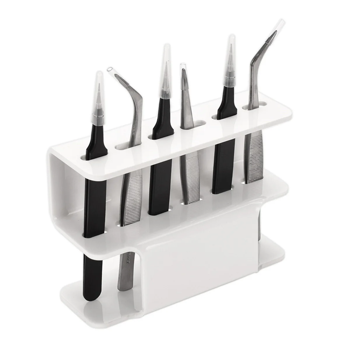 

6 Holes Eyelashes Tool Acrylic Detachable Extension Tweezers Storage Rack Stand Eyelash Eyebrow Storage Holder Rack Makeup Tool