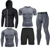 Men s Compression Running Set Football Basketball Cycling Fitness Sport Wear Kits Teenager Tight Breathable Tracksuits