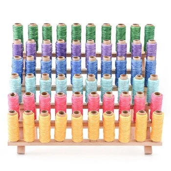 

Foldable Wood Thread Stand Rack Organizer Wall Mount 60 Spool Cone Embroidery Drop Shipping
