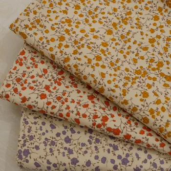 

2020 Spring and Autumn Popular Floral Print Washed Cotton Twill Fabric Women 's and Children 's Fabric