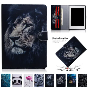

Tiger Lion Panda Leather E-book Case For Amazon 2018 Kindle Paperwhite 4 10th Generation Case For Kindle Paperwhite 2018 Cover