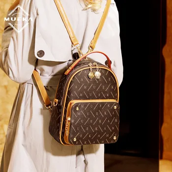 

Women's handbag 2020 new soft leather all-around backpack leisure student schoolbag Mini Bag Travel Backpack Leather Backpack