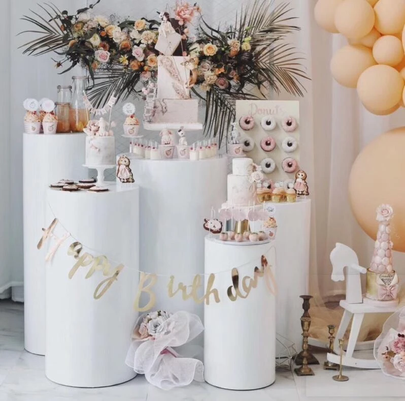 ラウンドシリンダー台座ディスプレイアート装飾plinths柱diy結婚式の装飾休日 パーティー用自作デコレーション Aliexpress