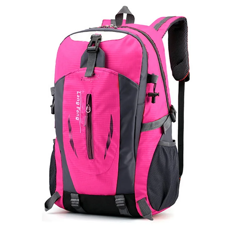 rose red WENYUJH мужской 40L водонепроницаемый дорожный рюкзак для пеших прогулок и велоспорта, уличные спортивные рюкзаки, рюкзак для альпинизма - Цвет: rose red