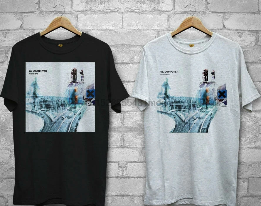 Новая белая черная футболка с компьютерным логотипом RADIOHEAD OK футболки XS-2Xl |