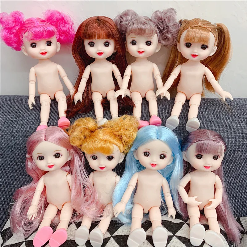 2x Adorable Moveable 13 Joints BJD Doll Nude Body Girl Dolls Birthday Gift 
