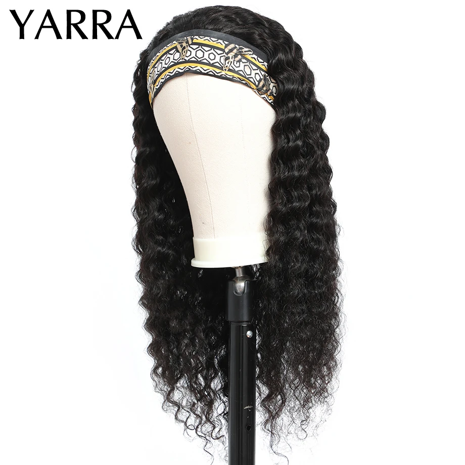 Yarra-Peruca de Onda Profunda com Headband para