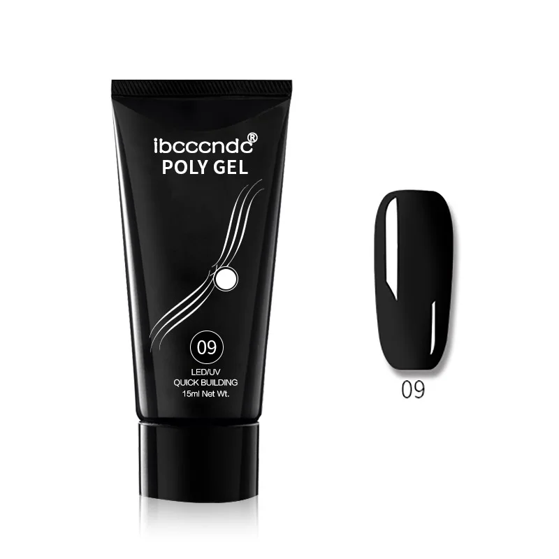 15ml color 9 15/30 г 9 Цвета ногтей акриловая жесткая Защитная поли для маникюра с использованием лака геля прозрачного хрусталя УФ светодиодный гель Советы повышения быстрая расширение гель Лаки - Цвет: 15ml color 9