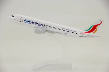 

16cm Airplane Model Airbus A320 Sri Lankan Airlines 1:400 Scale Avation Airways Diecast Gift Decoration Alloy Toys for Children