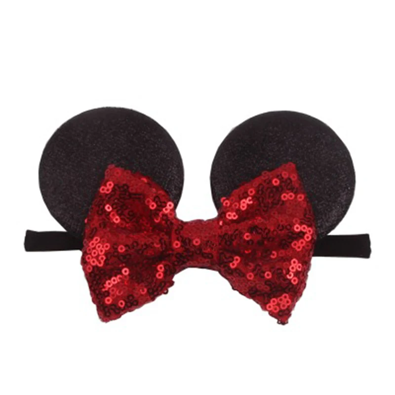 Disney 1 шт. повязка на голову с Микки Маусом и Минни Маус комплект уха блестками