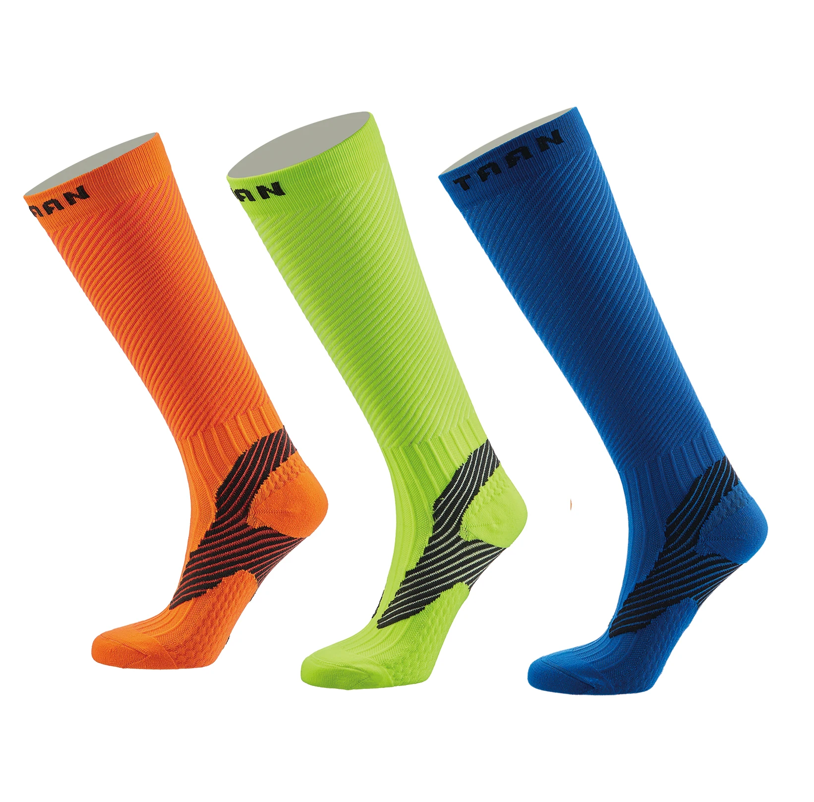 TAAN unning Compression Socks Stockings 20-30 mmhg AntiFatigue Sports Socks for Marathon Cycling Football