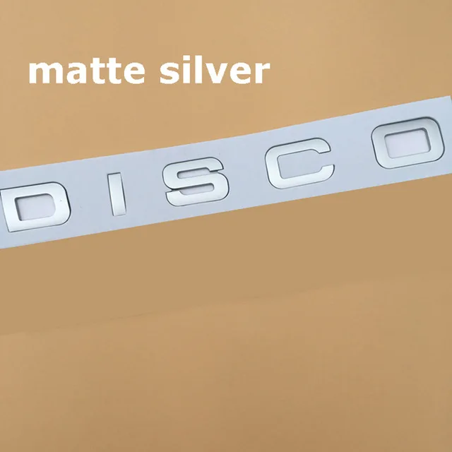 matte silver Автомобильный Стайлинг, капот и наклейка на багажник, для Дискавери, спорт, внедорожник, звезда, блеск, глянцевый, черный, матовый, серый, серебристый, сделай сам, буквы, эмблема, значок - Цвет: matte silver