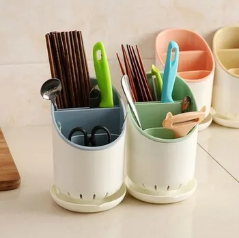 

Multi-function Household Kitchen Cutlery Drain Chopsticks Storage Rack Plastic Grid Spoon Finishing Rack Chopsticks Chopsticks