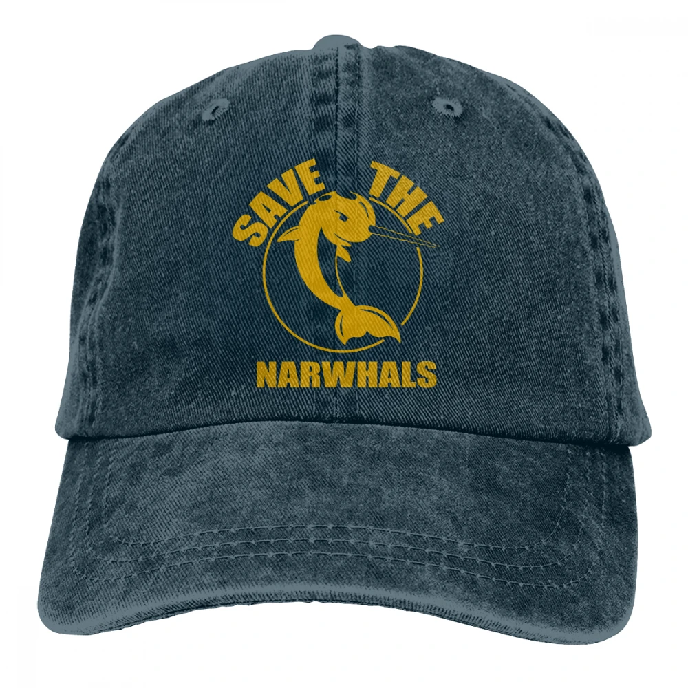Save The Narwhals Casquette Deep Heather унисекс Мужские Женские джинсовые бейсболка с ремешком кепки Регулируемая шляпа для гольфа папа