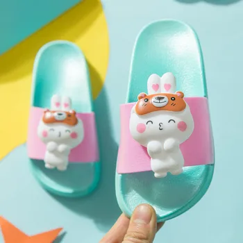 

Children Cartoon Slippers Girls Summer Beach Sandals Kids Bathroom Flip Flops Toddler Boys Indoor Flip Flops Baby Home Shoes