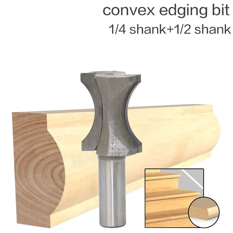 1 шт. 1/" 1/4" хвостовик фрезерный станок по дереву полукруглый бит выпуклые кромки для деревообрабатывающий инструмент промышленного класса