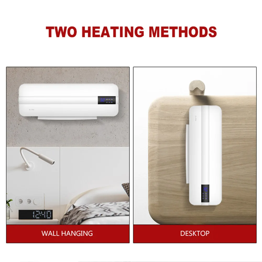 Household Wall-mounted Electric Heater Energy Saving Heater Household  Bathroom Air-conditioning Heating Fan Machine - AliExpress