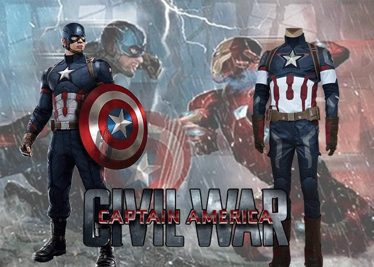 Фильм Капитан Америка 3 Civil War Steve Rogers косплей костюм, полный набор одежды