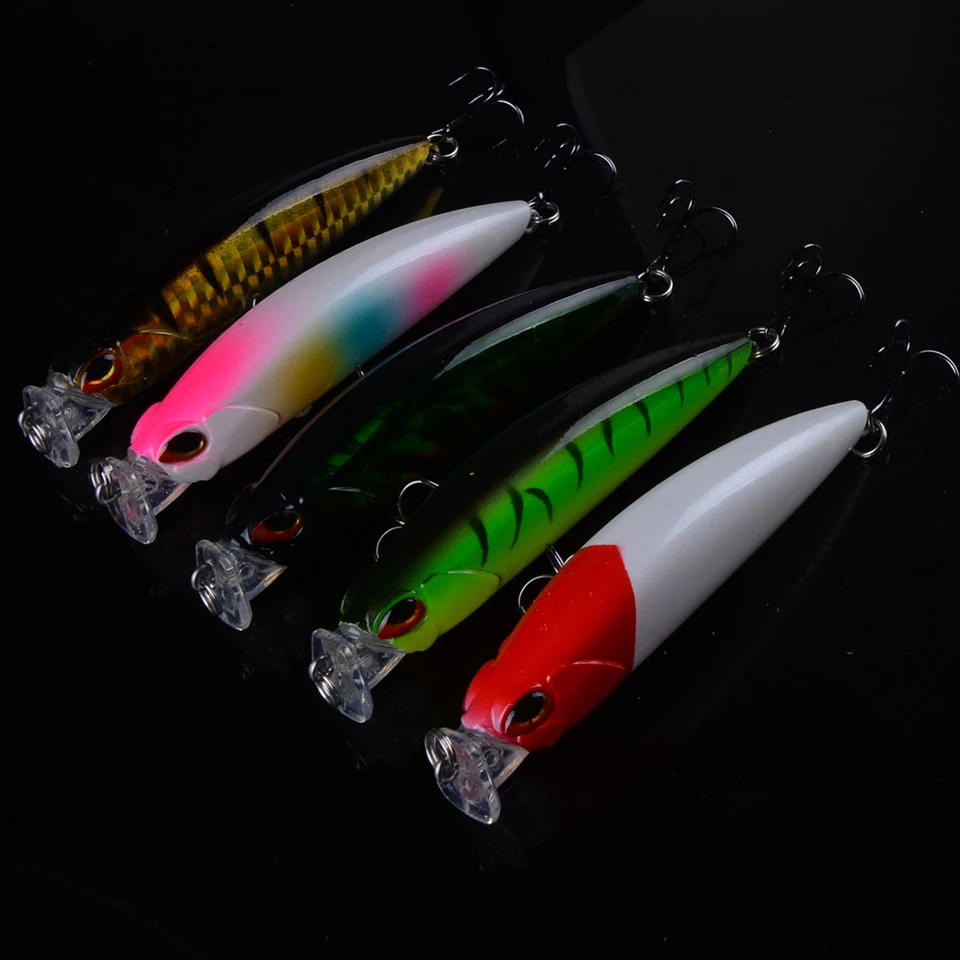 

5pcs Fishing lure Bait Minnow 85cm 9g Jerkbait Deep Swim Wobblers Crankbait swimbait pesca fishing bait carp fishing tackle