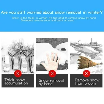

Black Gloves Snow Scraper Exterior Accessories Waterproof Removal Deicing