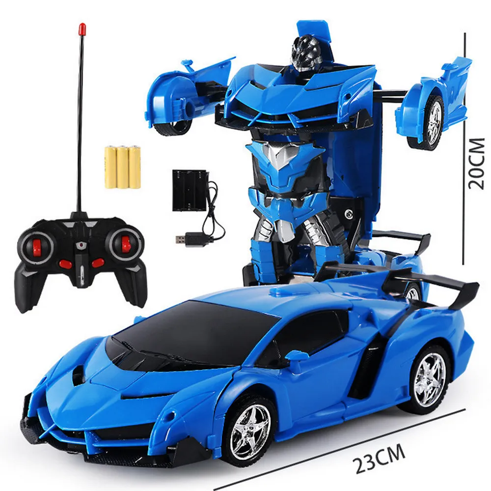 Children Toys Electric RC Car Sports Car Shock Resistant Transformation Robot Toy Remote Control Deformation Car RC Robots