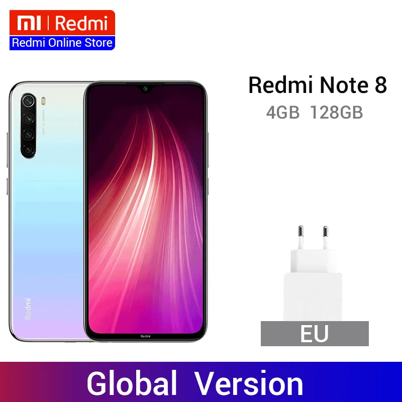 

Global Version Xiaomi Redmi Note 8 4GB 128G 48MP Quad Camera Smartphone Snapdragon 665 Octa Core 6.3" FHD Screen 4000mAh UFS 2.1
