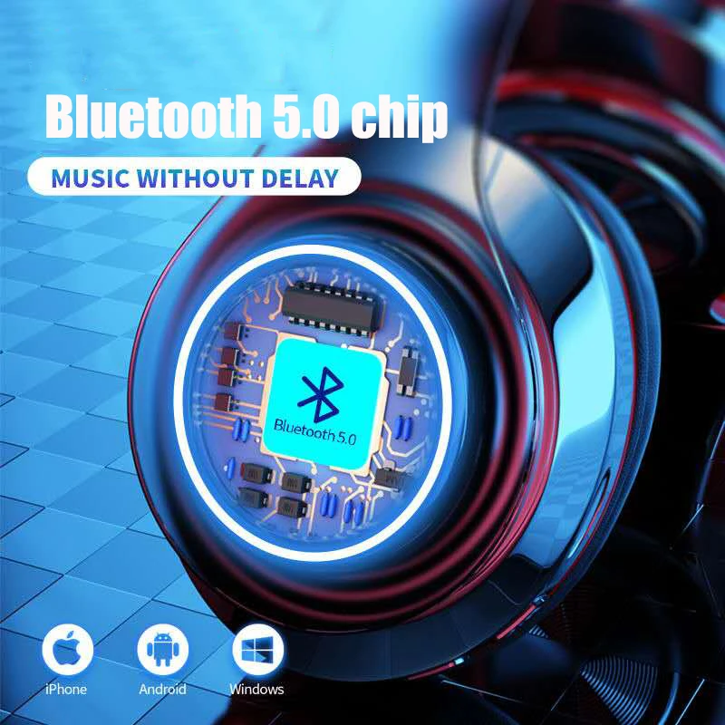 Cool audiophile heavy bass headset Bluetooth headset automatically connects smooth sound quality flash flagship sport headset