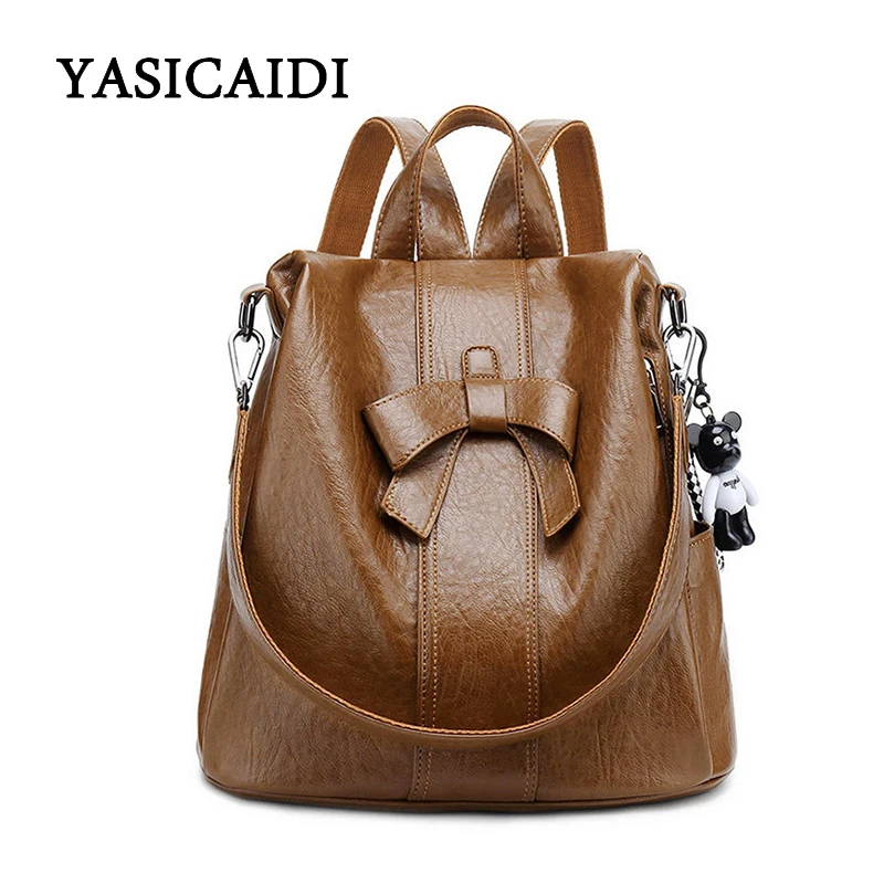 

2019 Autumn/winter New Bow Backpack Fashion Anti-theft Backpack Women Korean Ladies Large Capacity Shoulder Bag Bolsa Feminina