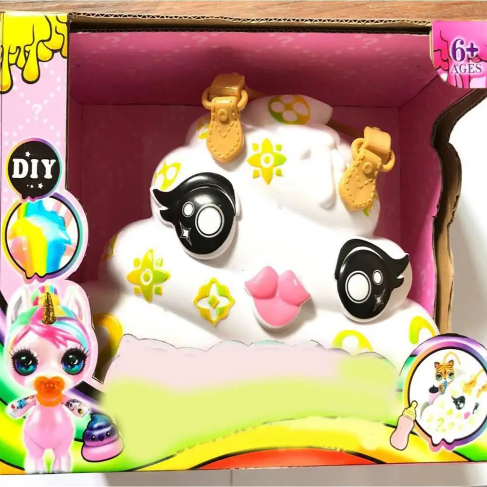 Декомпрессионные игрушки сжимающий Poopsie Slime Единорог verrasing Eenhoorn Kak Shakes Blind Doos