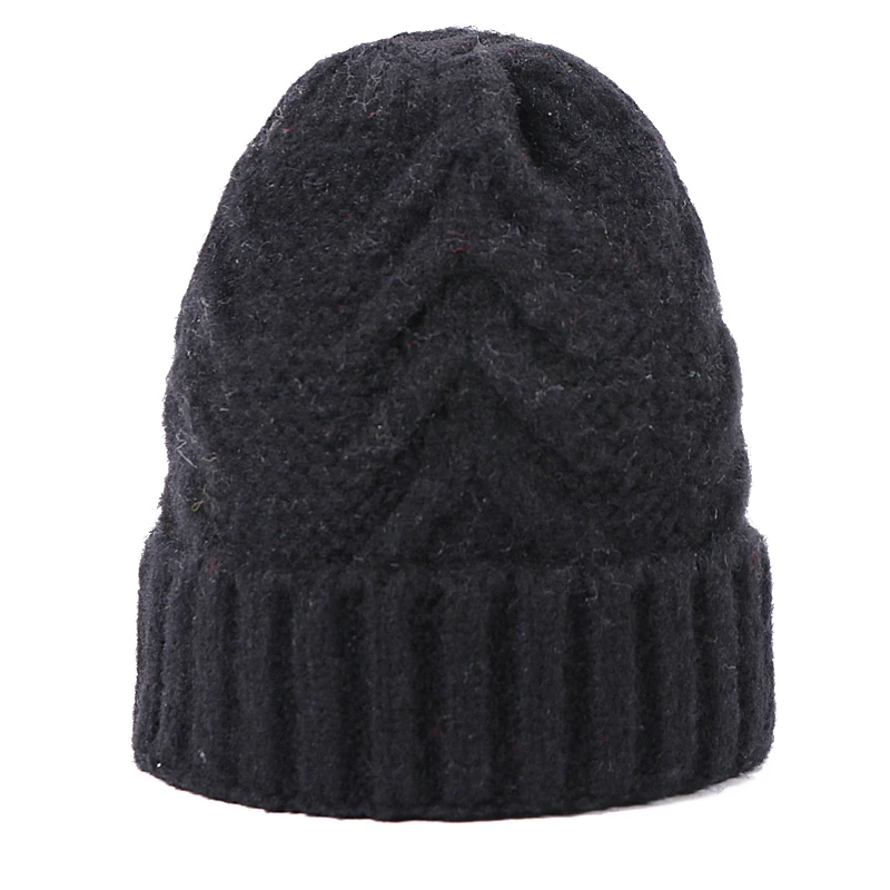 Женская шляпа, вязаная шапка Skullies, осенне-зимняя теплая мягкая вязаная шерстяная шапочка, шапка, Повседневная однотонная модная уличная разноцветная - Цвет: C