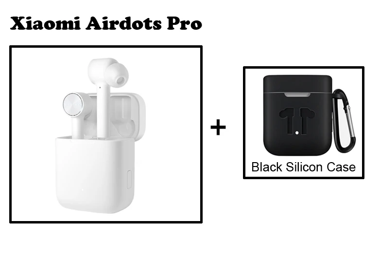 White add black case Оригинальные наушники Xiaomi Airdots Pro TWS, Bluetooth гарнитура, стерео, автоматическая пауза, переключатель ANC, ENC, управление нажатием, беспроводные наушники - Цвет: White add black case
