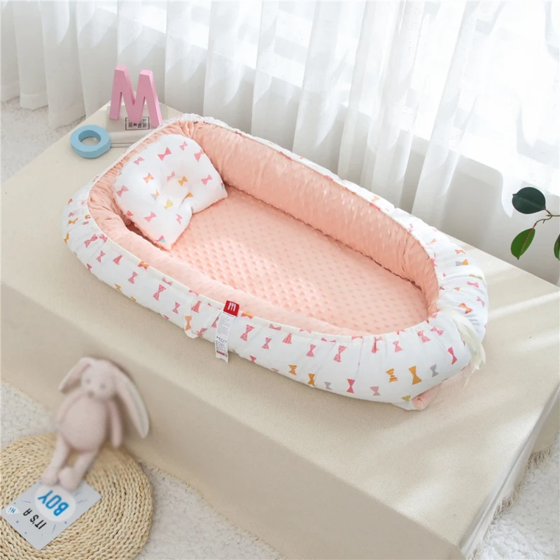 Разборная детская кровать-гнездо, переносная детская кроватка для новорожденных, дорожная кровать, двустороннее детское гнездо для новорожденных малышей, люлька