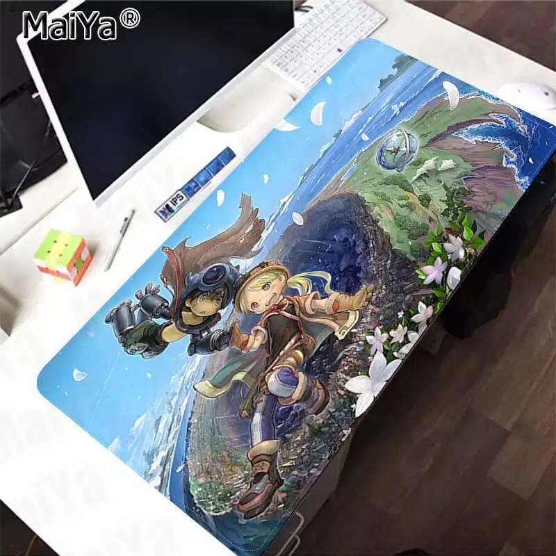 Lock Edge 30x80cm Maiya сделано в abyss аниме прочный резиновый коврик для мыши коврик скорость/Управление версия большой игровой коврик для мыши - Цвет: Lock Edge 30x80cm