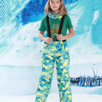 

Children Kids Winter Warm Outdoor Waterproof Ski Pants Bibs Snow Trousers Dropshipping ZH705201~7 Zipper Fly Polyester Corduroy